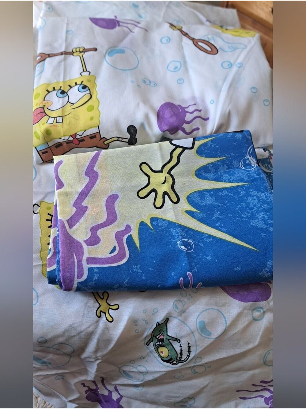 NICKLEODEON SpongeBob Square Pants TWIN flat Fitted Sheets Pillowcases Kids room
